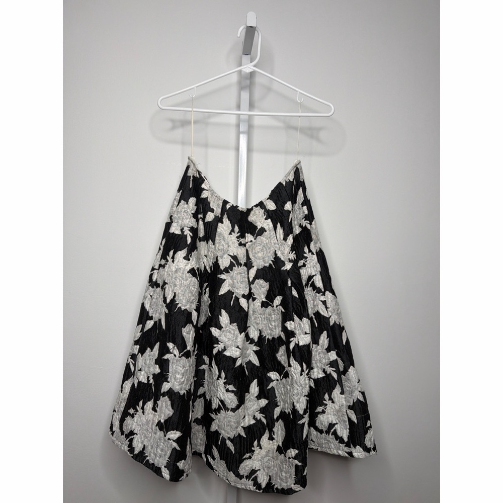 OSCAR DE LA RENTA Floral Jacquard Skirt | 10